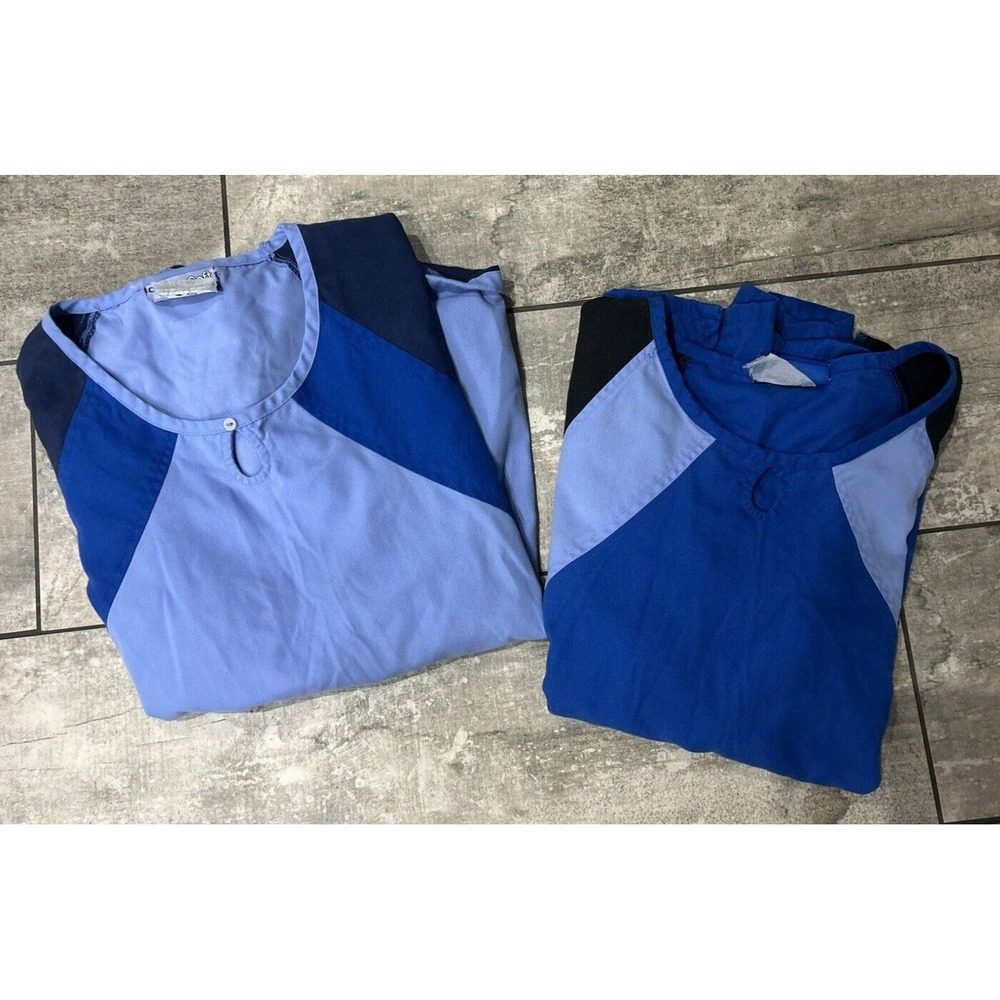Easy Stretch Butter Soft Womens XS Scrub‎ Top POCKETS Blue Navy Black (2) Tops